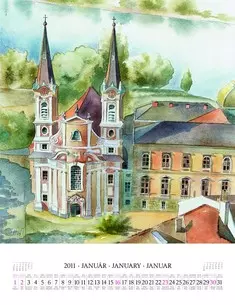 Akvarell művészeti naptár belül