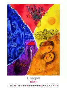 Marc Chagall művészeti naptár belül
