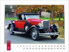 Oldtimers autós naptár belül