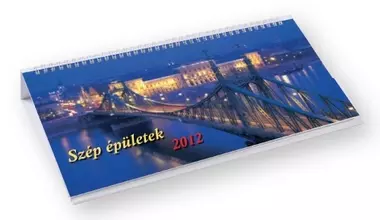Szép épületek képes fekvő asztali naptár